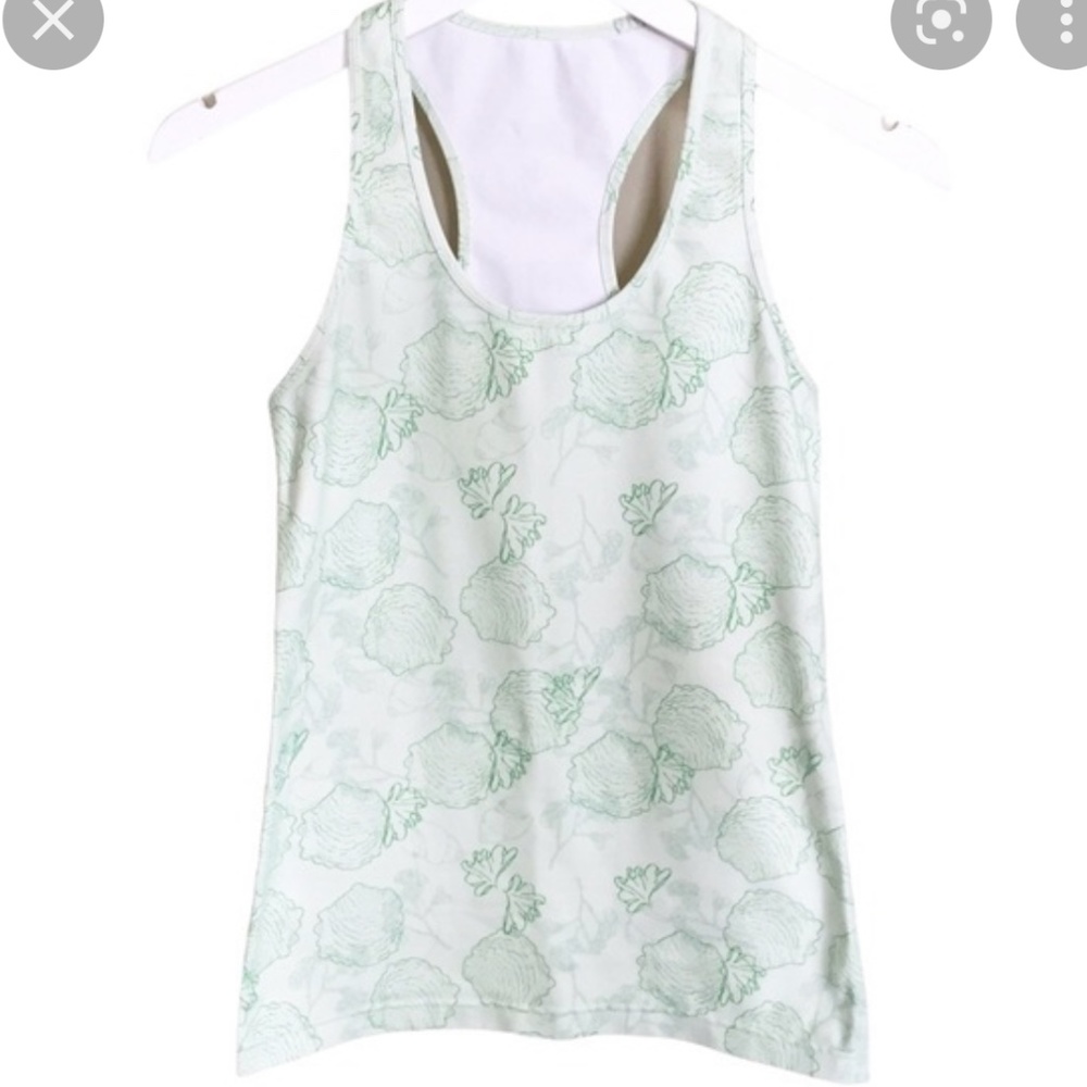 Rare Lululemon Green Shell Print Tank Top